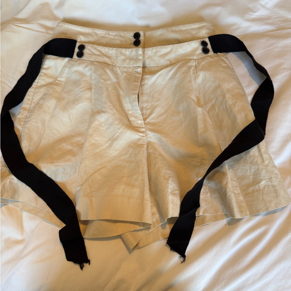 Phillip Lim Stylish Cream Linen Shorts